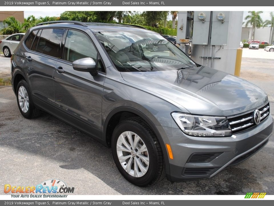 2019 Volkswagen Tiguan S Platinum Gray Metallic / Storm Gray Photo #2