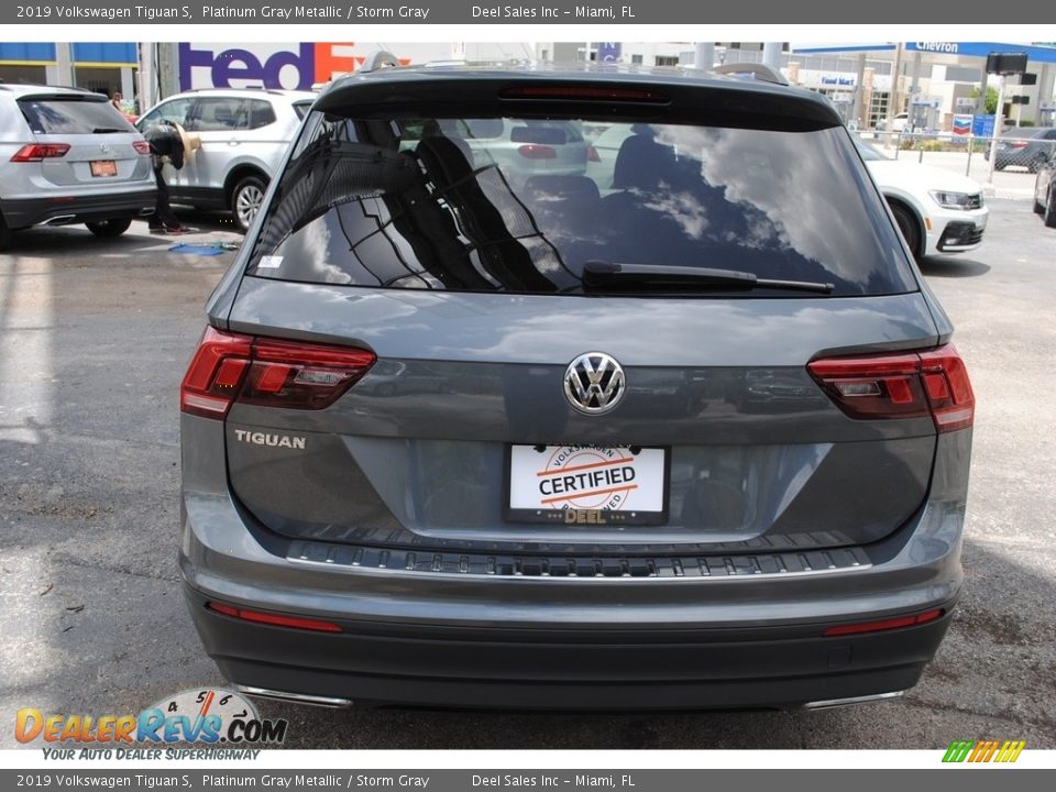 2019 Volkswagen Tiguan S Platinum Gray Metallic / Storm Gray Photo #8