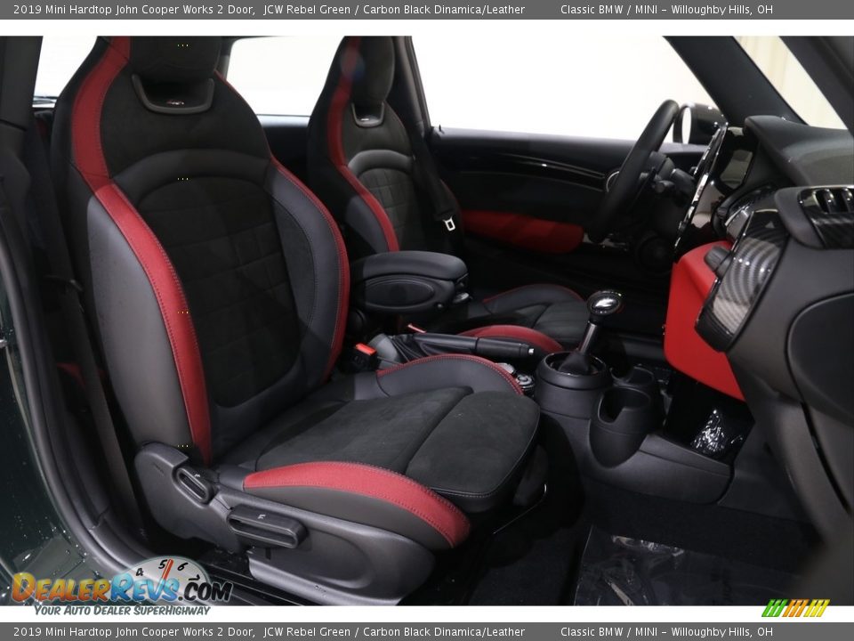 Carbon Black Dinamica/Leather Interior - 2019 Mini Hardtop John Cooper Works 2 Door Photo #28