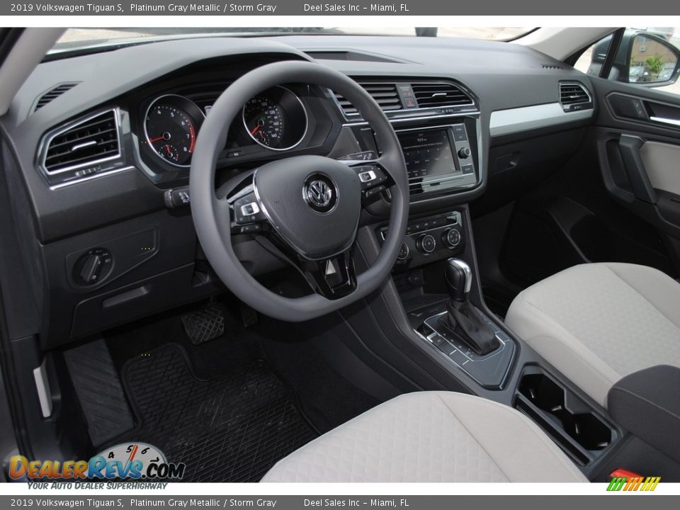 Storm Gray Interior - 2019 Volkswagen Tiguan S Photo #14