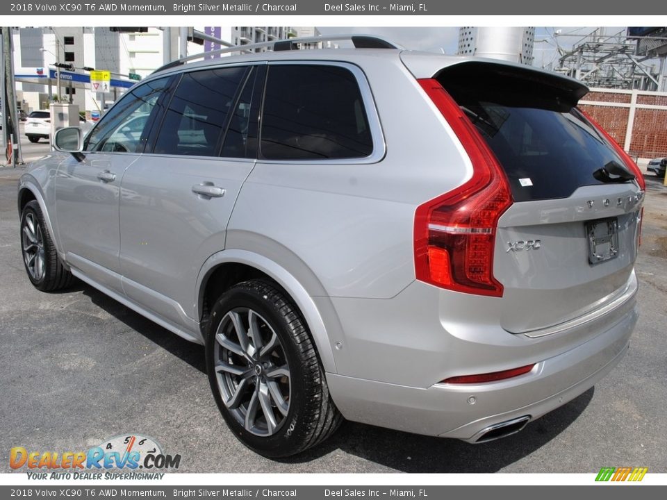 2018 Volvo XC90 T6 AWD Momentum Bright Silver Metallic / Charcoal Photo #7