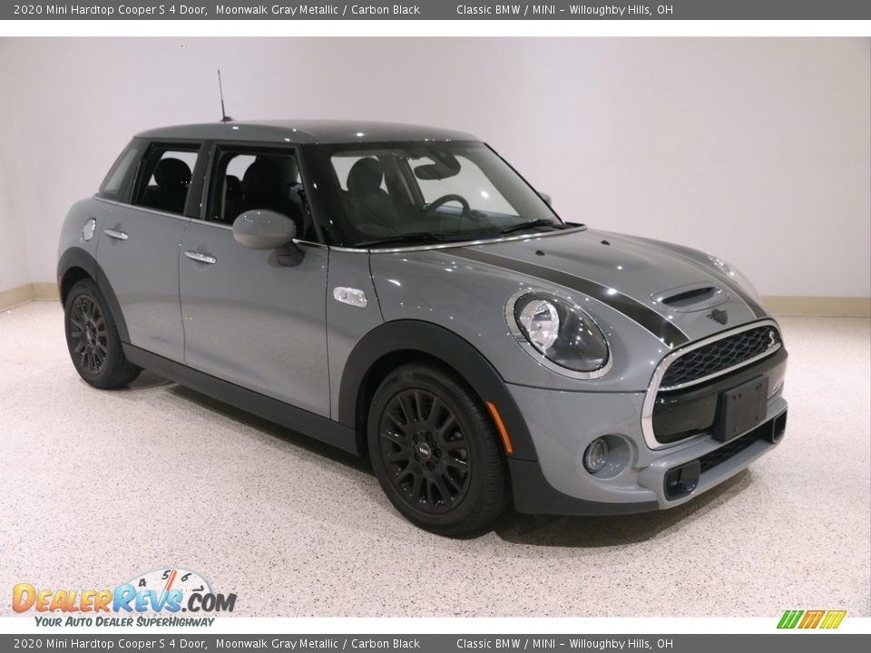 2020 Mini Hardtop Cooper S 4 Door Moonwalk Gray Metallic / Carbon Black Photo #1