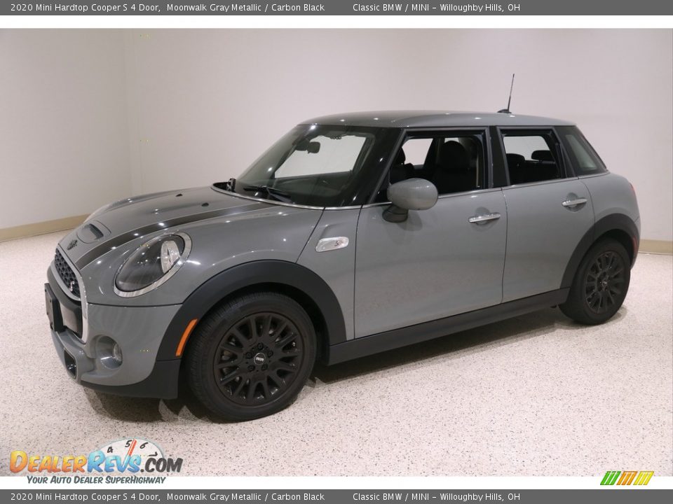 2020 Mini Hardtop Cooper S 4 Door Moonwalk Gray Metallic / Carbon Black Photo #3