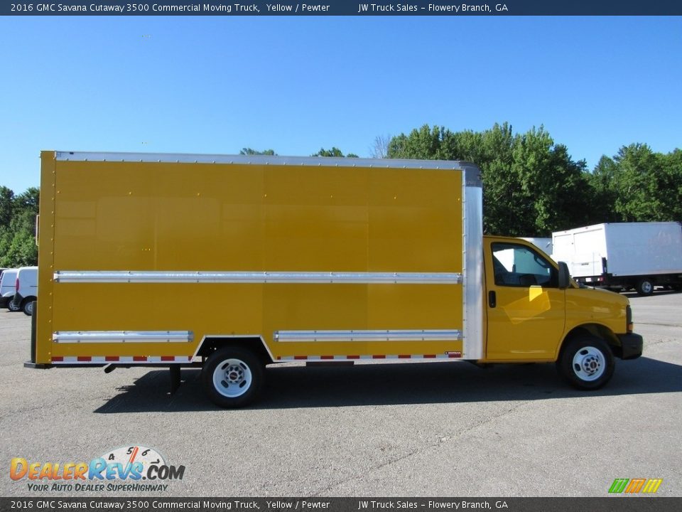 Yellow 2016 GMC Savana Cutaway 3500 Commercial Moving Truck Photo #6