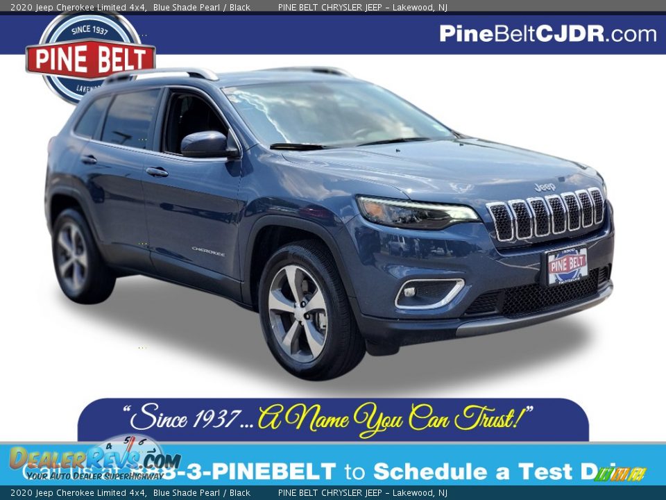 2020 Jeep Cherokee Limited 4x4 Blue Shade Pearl / Black Photo #1