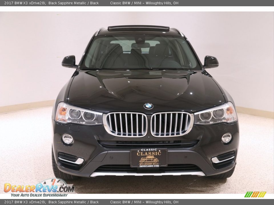 2017 BMW X3 xDrive28i Black Sapphire Metallic / Black Photo #2