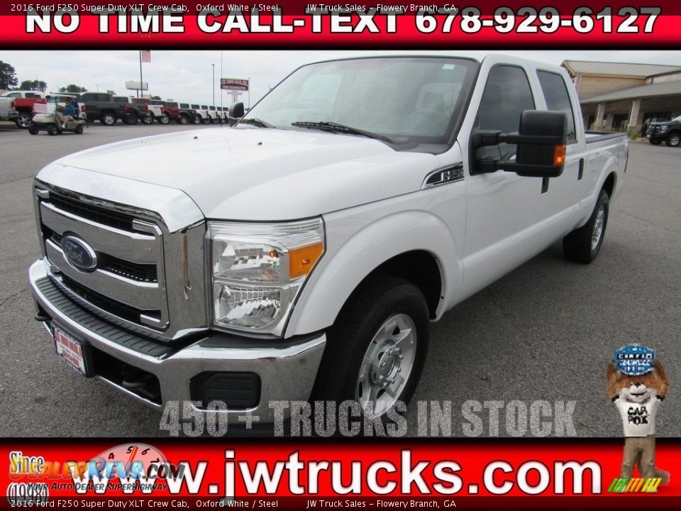 2016 Ford F250 Super Duty XLT Crew Cab Oxford White / Steel Photo #1