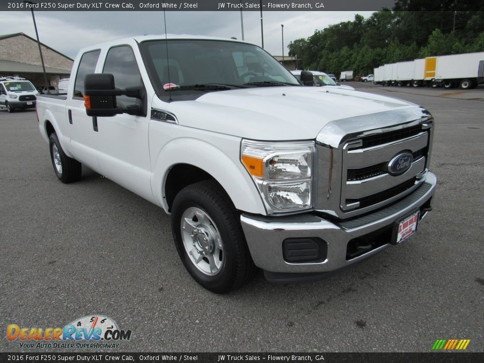 2016 Ford F250 Super Duty XLT Crew Cab Oxford White / Steel Photo #7