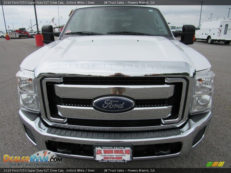 2016 Ford F250 Super Duty XLT Crew Cab Oxford White / Steel Photo #8