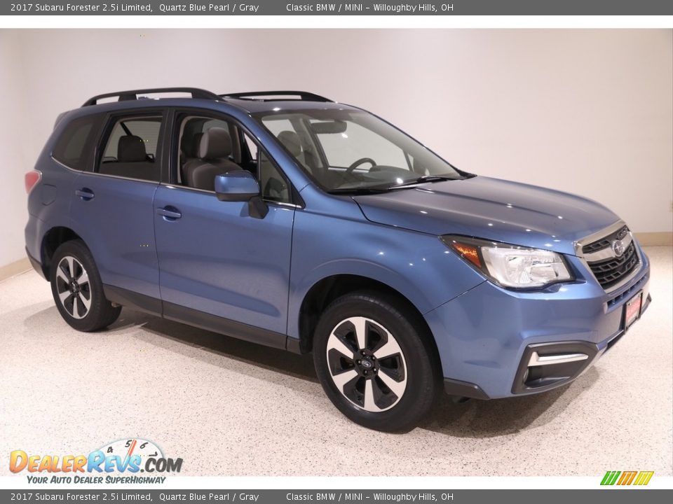 2017 Subaru Forester 2.5i Limited Quartz Blue Pearl / Gray Photo #1