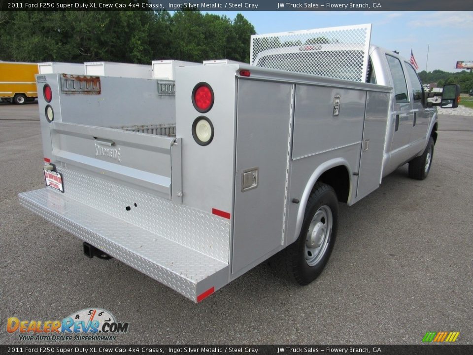 2011 Ford F250 Super Duty XL Crew Cab 4x4 Chassis Ingot Silver Metallic / Steel Gray Photo #5