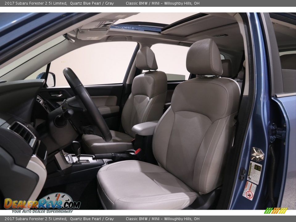 2017 Subaru Forester 2.5i Limited Quartz Blue Pearl / Gray Photo #5