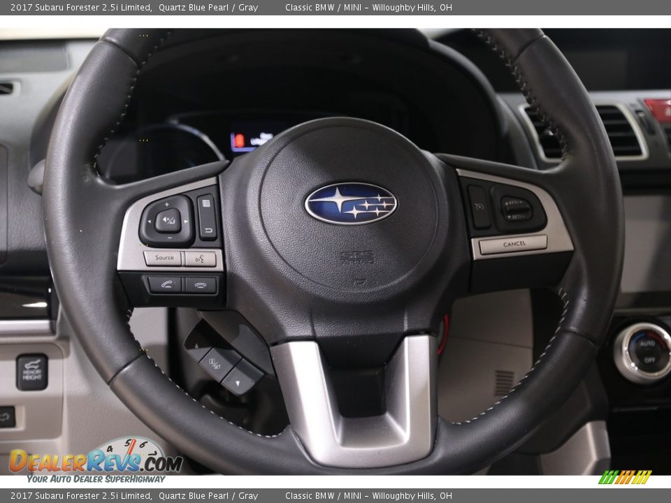 2017 Subaru Forester 2.5i Limited Quartz Blue Pearl / Gray Photo #7