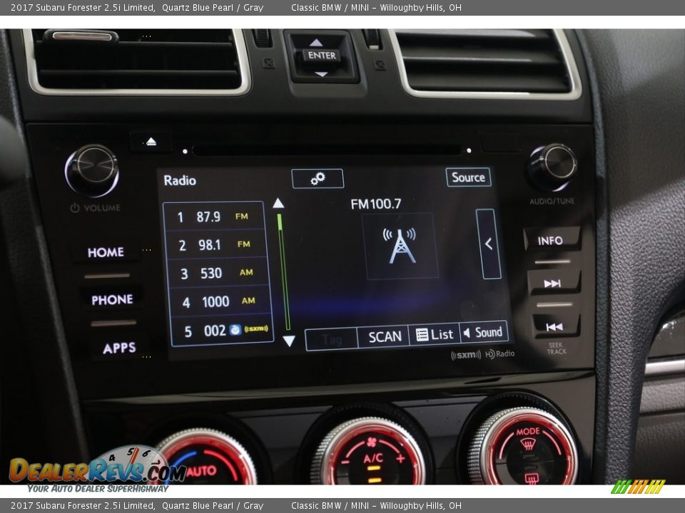 2017 Subaru Forester 2.5i Limited Quartz Blue Pearl / Gray Photo #16