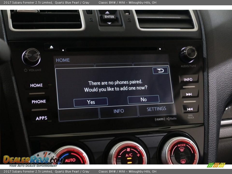 2017 Subaru Forester 2.5i Limited Quartz Blue Pearl / Gray Photo #17