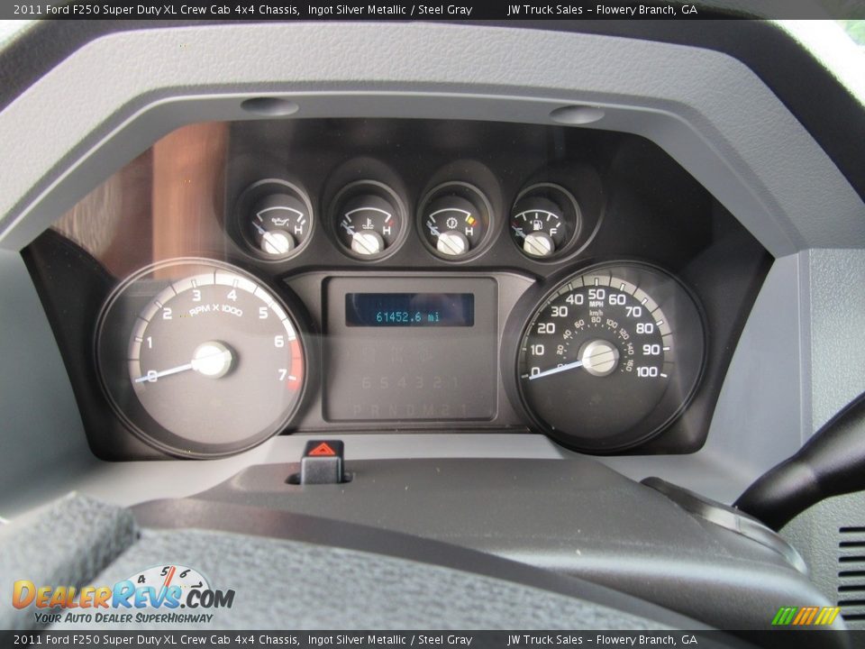 2011 Ford F250 Super Duty XL Crew Cab 4x4 Chassis Ingot Silver Metallic / Steel Gray Photo #30