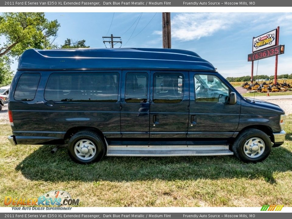 2011 Ford E Series Van E350 XL Extended Passenger Dark Blue Pearl Metallic / Medium Flint Photo #9