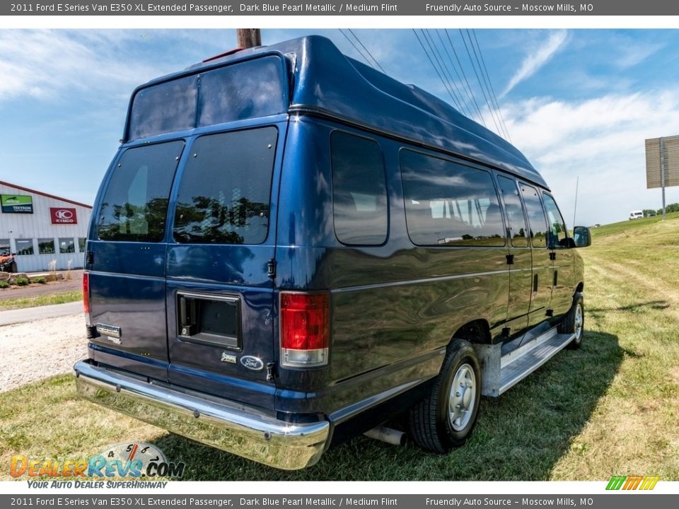 2011 Ford E Series Van E350 XL Extended Passenger Dark Blue Pearl Metallic / Medium Flint Photo #10