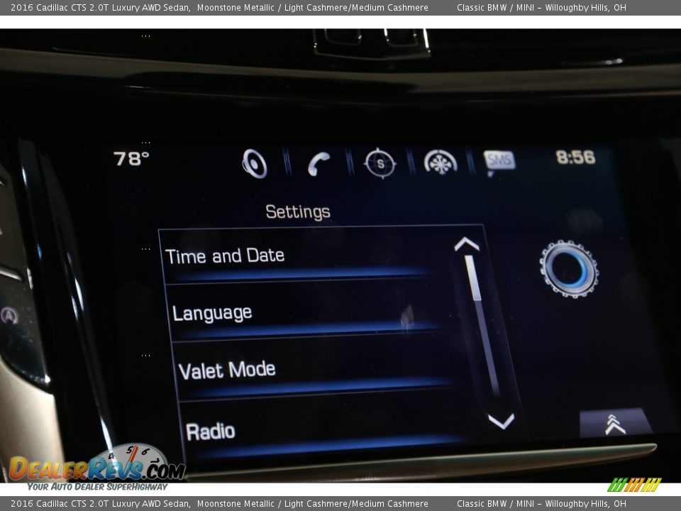 2016 Cadillac CTS 2.0T Luxury AWD Sedan Moonstone Metallic / Light Cashmere/Medium Cashmere Photo #19