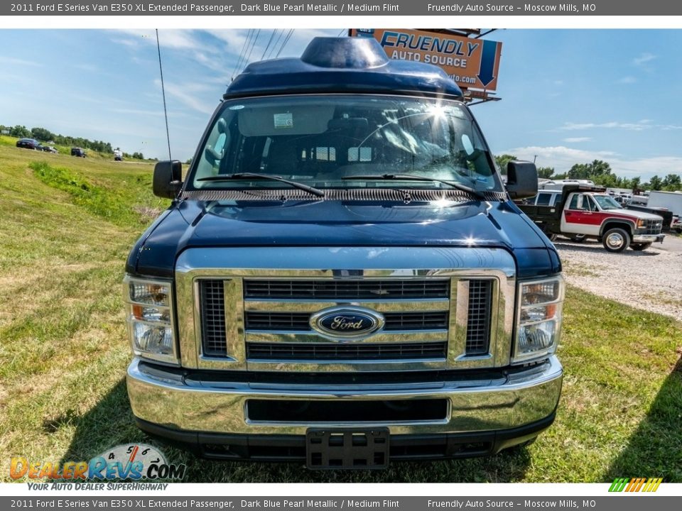 2011 Ford E Series Van E350 XL Extended Passenger Dark Blue Pearl Metallic / Medium Flint Photo #15