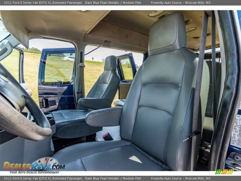 2011 Ford E Series Van E350 XL Extended Passenger Dark Blue Pearl Metallic / Medium Flint Photo #22
