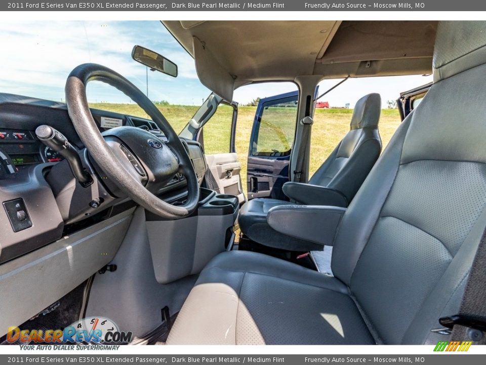 2011 Ford E Series Van E350 XL Extended Passenger Dark Blue Pearl Metallic / Medium Flint Photo #23