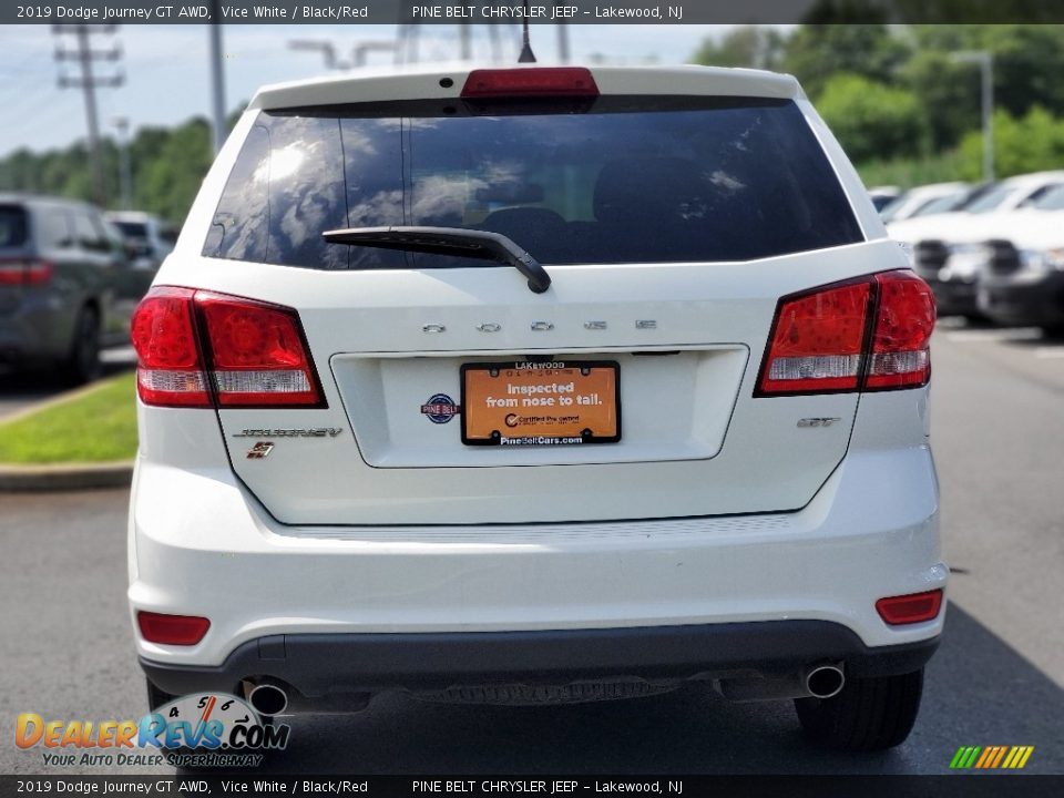 2019 Dodge Journey GT AWD Vice White / Black/Red Photo #25