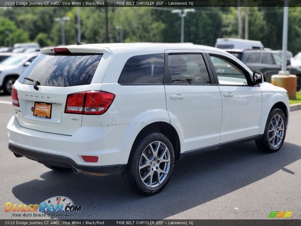 2019 Dodge Journey GT AWD Vice White / Black/Red Photo #26