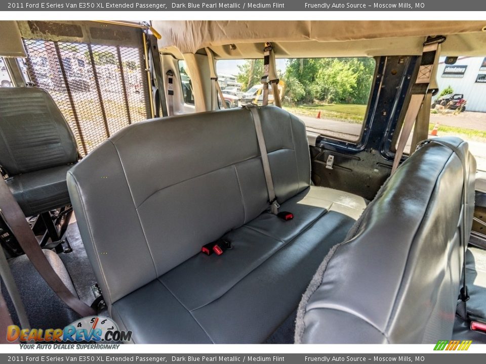 2011 Ford E Series Van E350 XL Extended Passenger Dark Blue Pearl Metallic / Medium Flint Photo #26