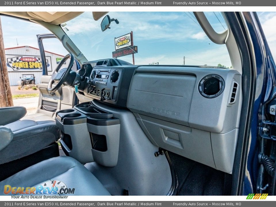 2011 Ford E Series Van E350 XL Extended Passenger Dark Blue Pearl Metallic / Medium Flint Photo #29