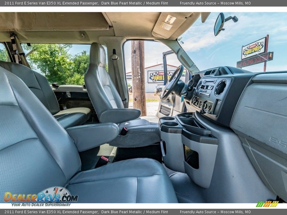 2011 Ford E Series Van E350 XL Extended Passenger Dark Blue Pearl Metallic / Medium Flint Photo #30