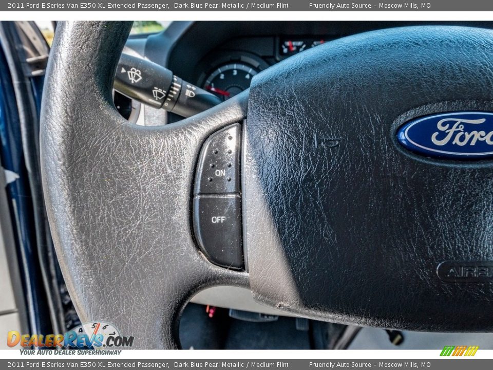 2011 Ford E Series Van E350 XL Extended Passenger Dark Blue Pearl Metallic / Medium Flint Photo #35
