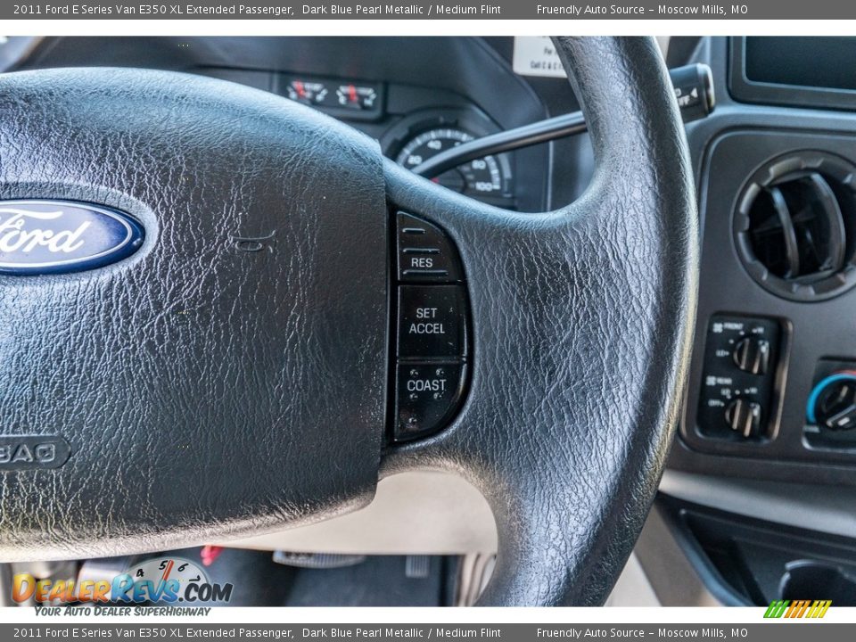 2011 Ford E Series Van E350 XL Extended Passenger Dark Blue Pearl Metallic / Medium Flint Photo #36