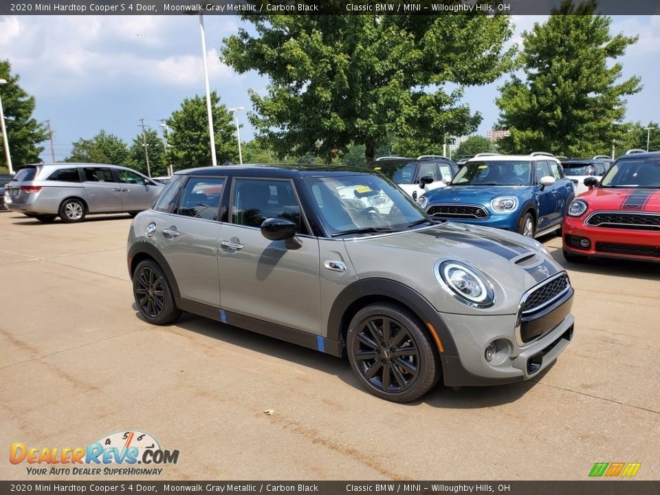 2020 Mini Hardtop Cooper S 4 Door Moonwalk Gray Metallic / Carbon Black Photo #1