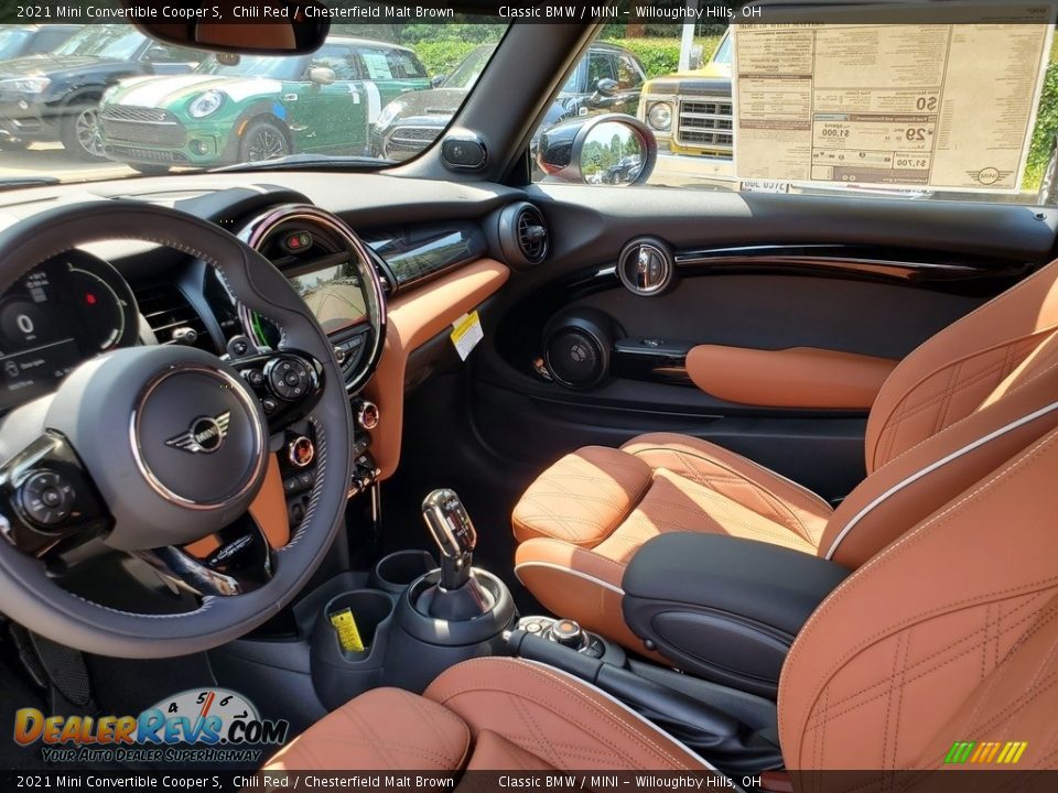 Chesterfield Malt Brown Interior - 2021 Mini Convertible Cooper S Photo #3