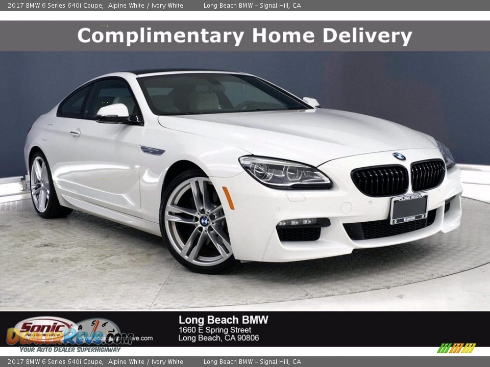 2017 BMW 6 Series 640i Coupe Alpine White / Ivory White Photo #1