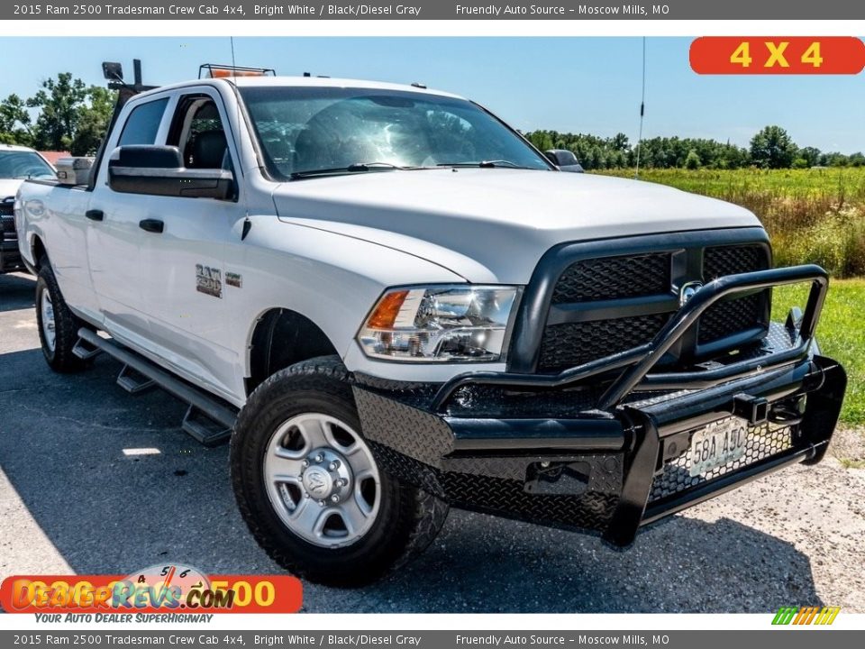 2015 Ram 2500 Tradesman Crew Cab 4x4 Bright White / Black/Diesel Gray Photo #1