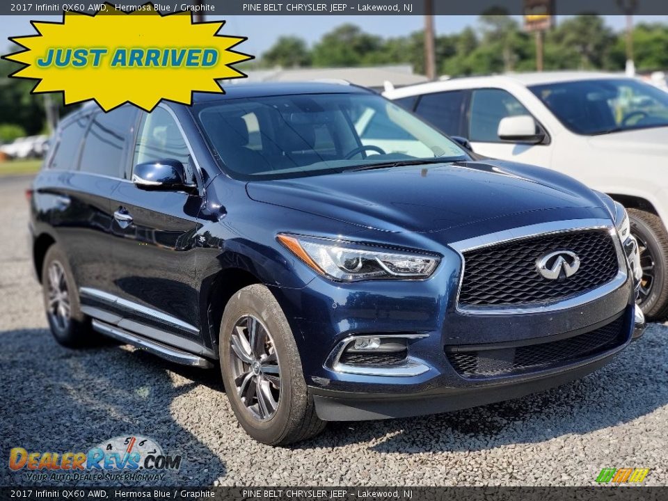 2017 Infiniti QX60 AWD Hermosa Blue / Graphite Photo #1