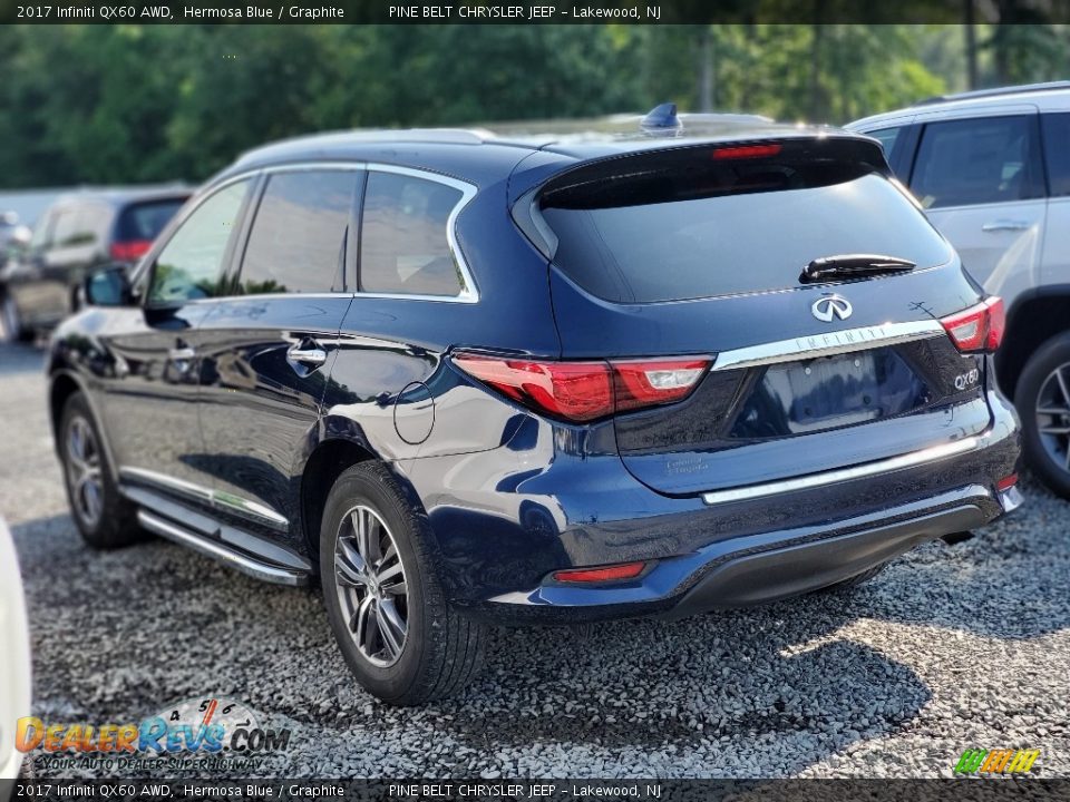 2017 Infiniti QX60 AWD Hermosa Blue / Graphite Photo #3