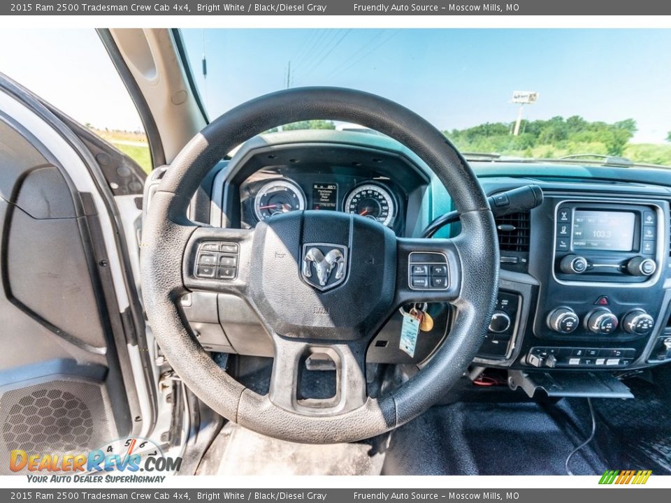 2015 Ram 2500 Tradesman Crew Cab 4x4 Bright White / Black/Diesel Gray Photo #36