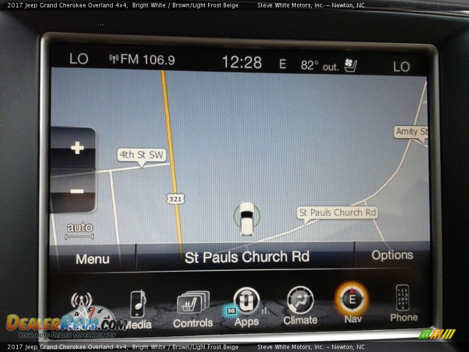 2017 Jeep Grand Cherokee Overland 4x4 Bright White / Brown/Light Frost Beige Photo #25