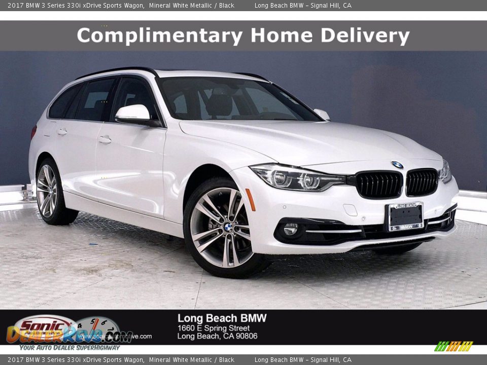 2017 BMW 3 Series 330i xDrive Sports Wagon Mineral White Metallic / Black Photo #1