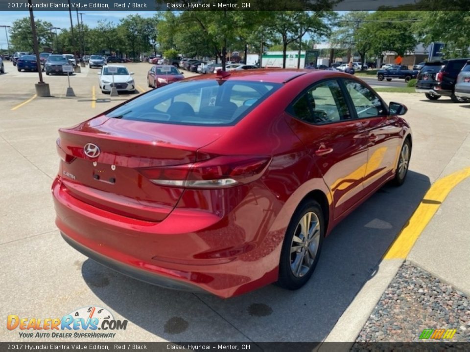 2017 Hyundai Elantra Value Edition Red / Black Photo #2