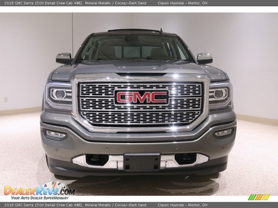 2018 GMC Sierra 1500 Denali Crew Cab 4WD Mineral Metallic / Cocoa/­Dark Sand Photo #2