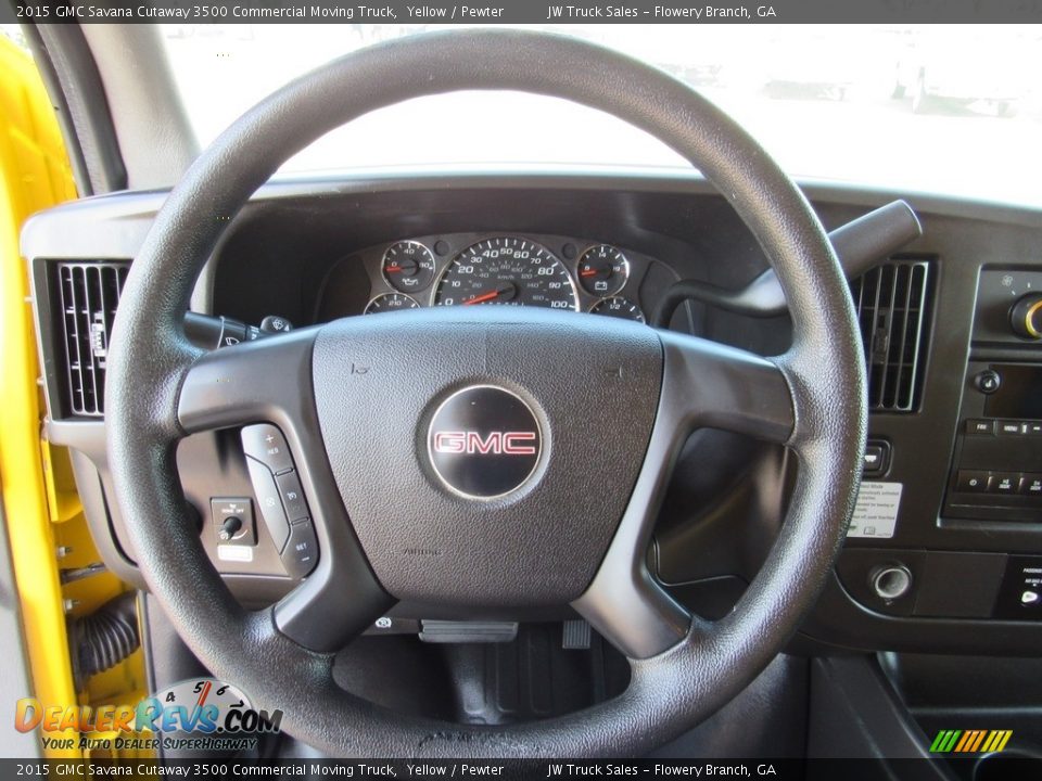 2015 GMC Savana Cutaway 3500 Commercial Moving Truck Steering Wheel Photo #21