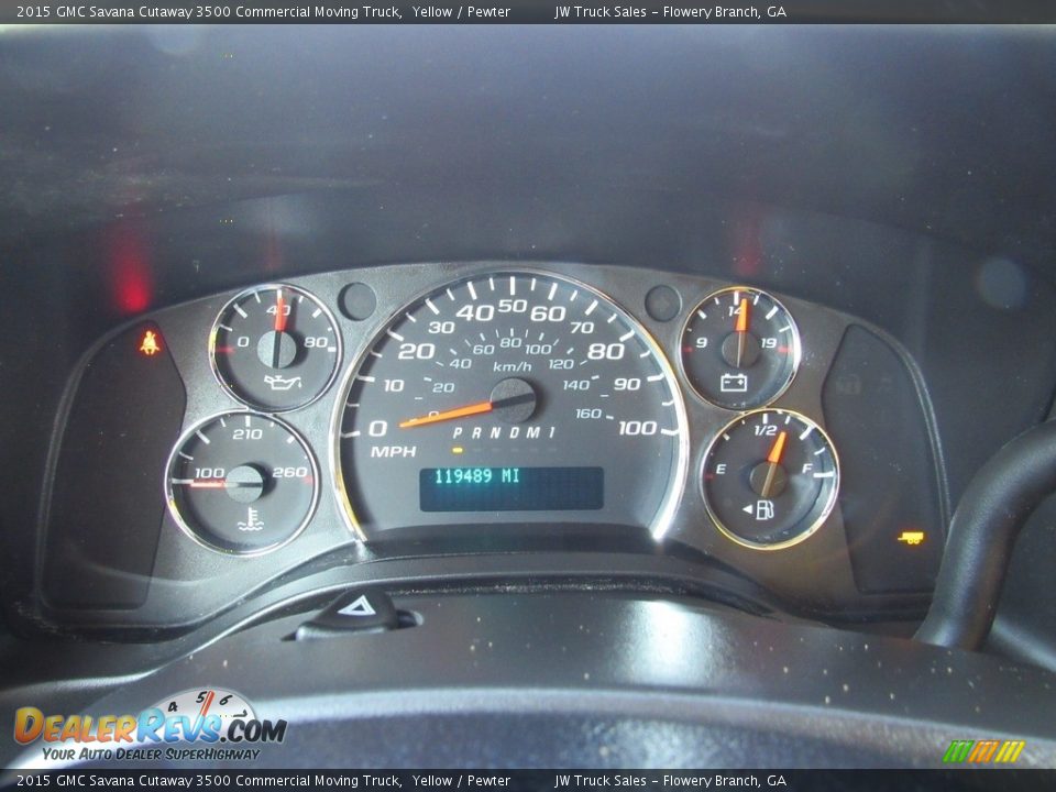 2015 GMC Savana Cutaway 3500 Commercial Moving Truck Gauges Photo #22