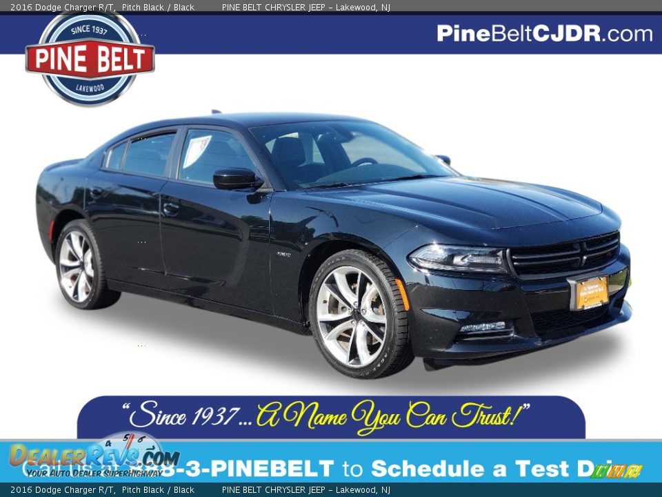 2016 Dodge Charger R/T Pitch Black / Black Photo #1