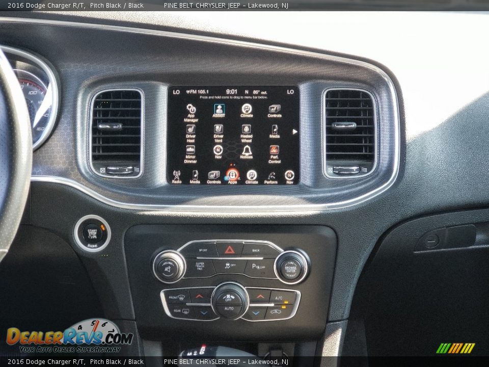 2016 Dodge Charger R/T Pitch Black / Black Photo #4