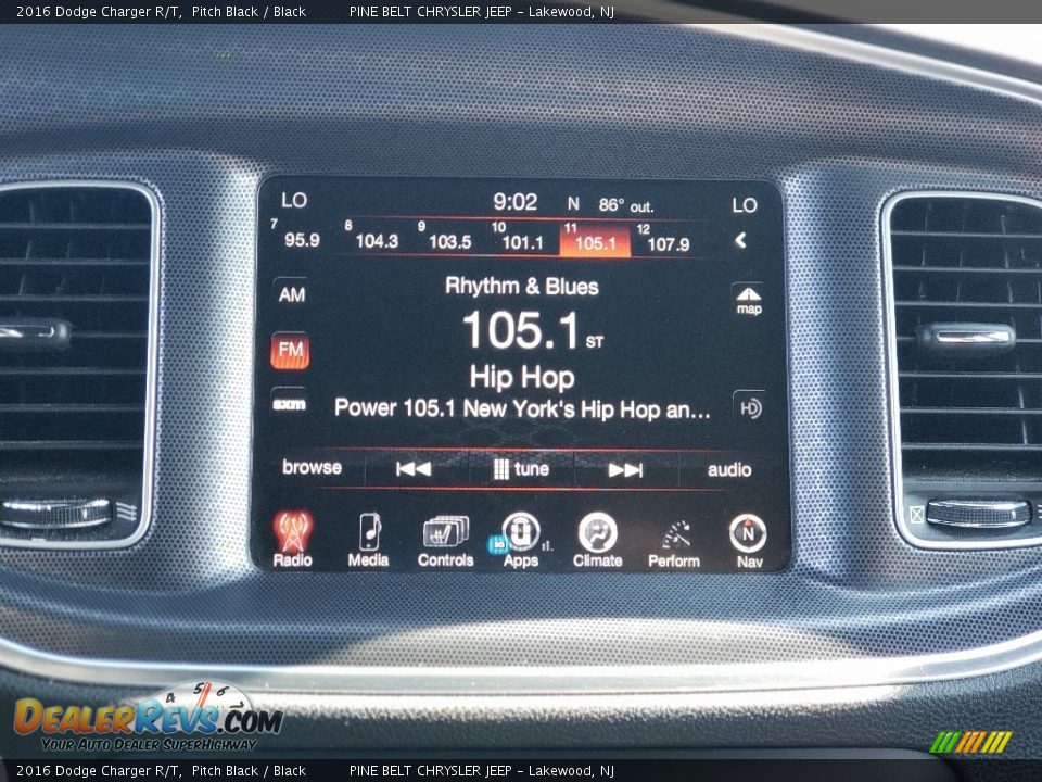 2016 Dodge Charger R/T Pitch Black / Black Photo #6