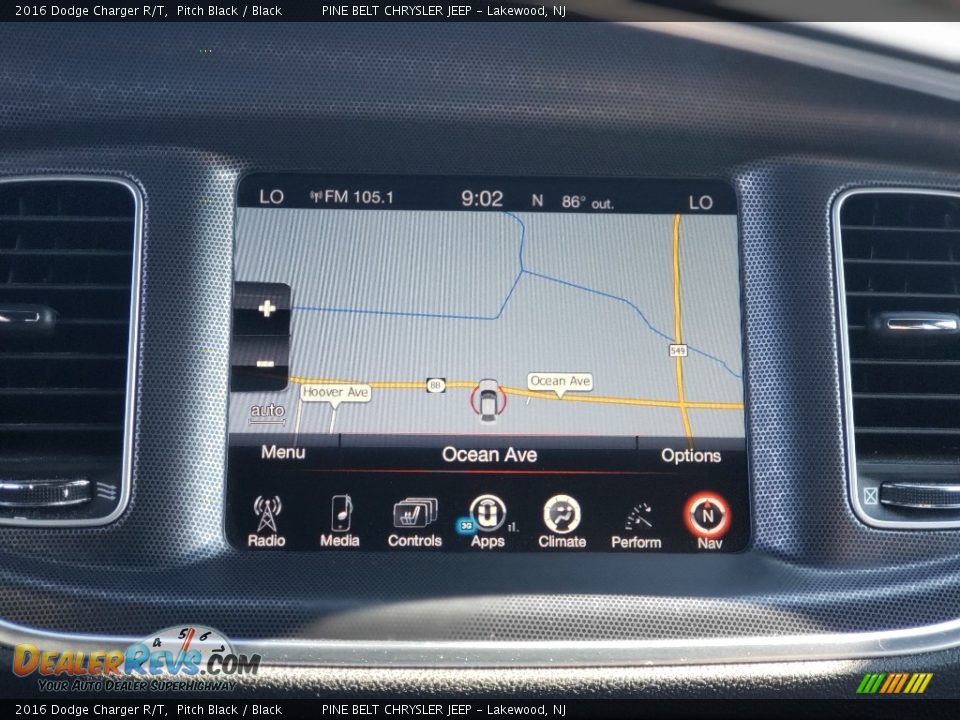 2016 Dodge Charger R/T Pitch Black / Black Photo #7